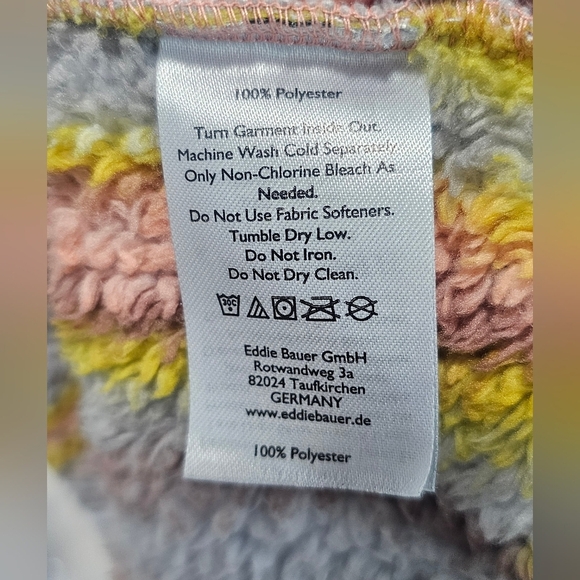 Eddie Bauer 1/4 Zip Women’s Sherpa Pullover Southwestern Multi Color Print Sz XL - Picture 10 of 13